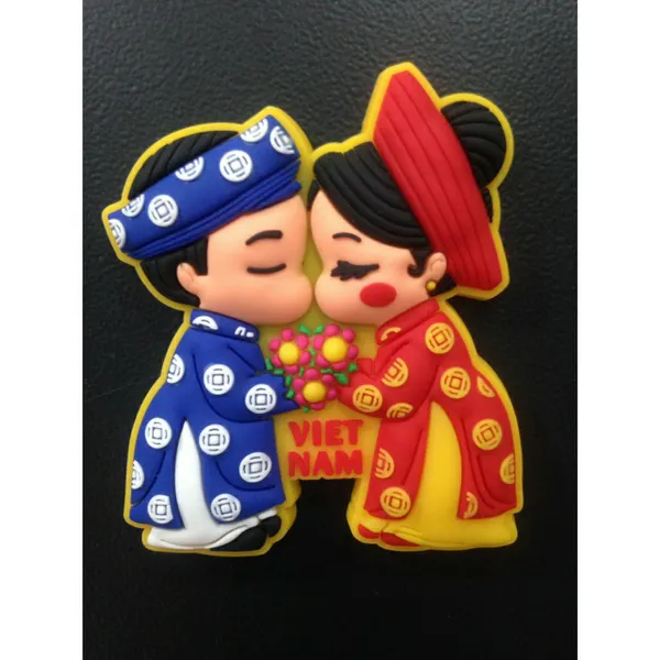Magnet hít dâu rể hình cô dâu chú rể