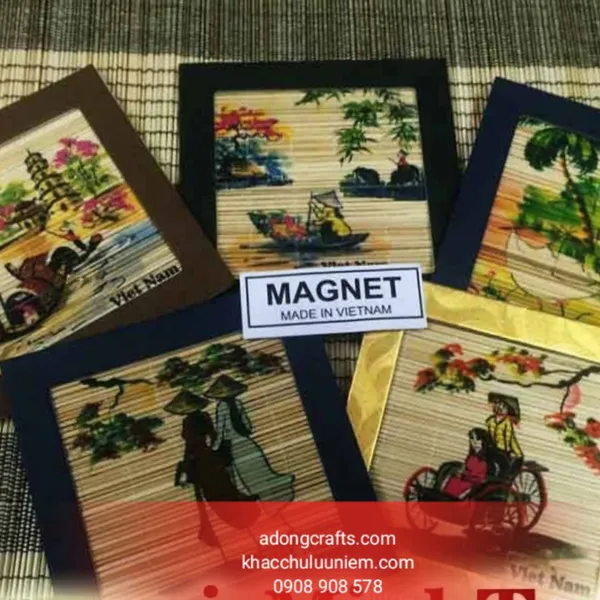 Magnet Hít nam châm dẻo mành tre.hình phong cảnh về Việt Nam