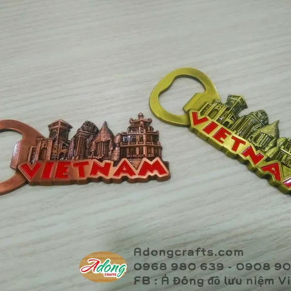 Magnet kim loại 2D dụng cụ khui nắp trang trí tủ lạnh bảng thông báo  Việt Nam - quà tặng lưu niệm Việt