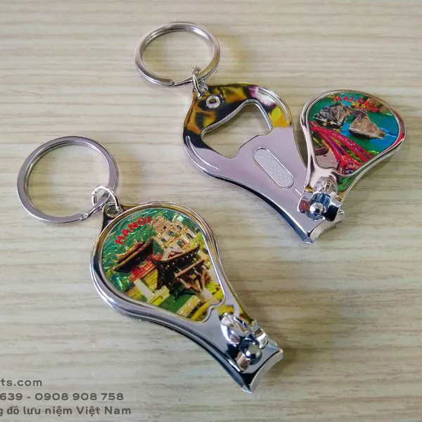 Móc khóa bấm móng, dũa móng có đồ khui nắp chai bằng kim loại - Hình địa danh - Quà Tặng Lưu Niệm Việt Nam