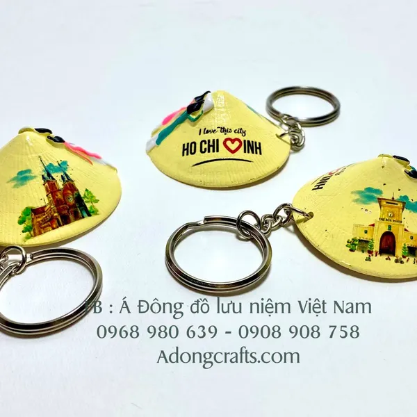 Móc khóa hình chiếc nón lá Sài Gòn Hồ Chí Minh