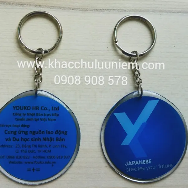 MÓC KHÓA LOGO LÀM CHO TRUNG TÂM TƯ VẤN DU HỌC NHẬT BẢN
