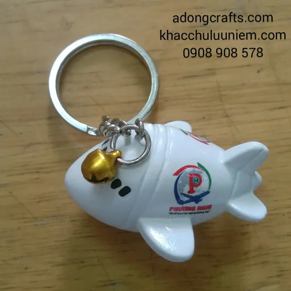 Móc Khóa Máy bay in logo công ty vé máy bay