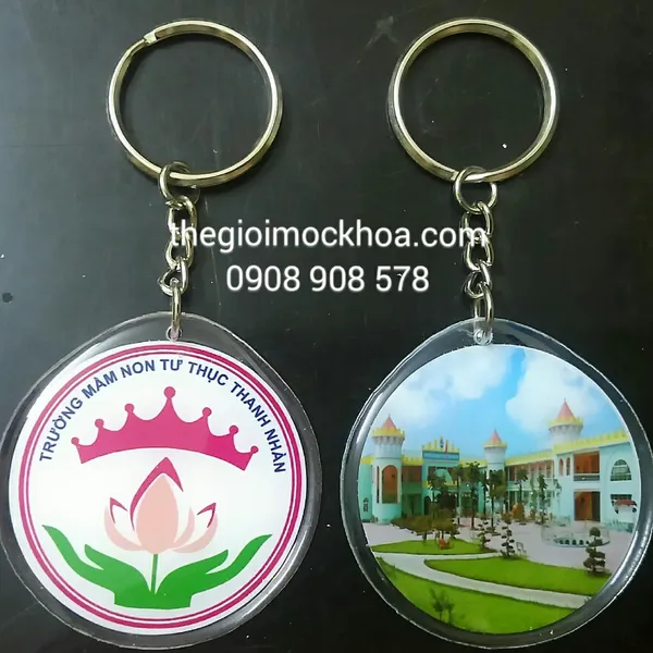 Móc khóa nhựa dẻo : LOGO HÌNH TRƯỜNG TIỂU HỌC