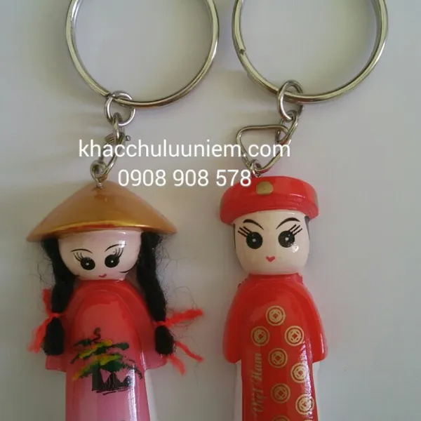 Cặp búp bê Dâu rể là móc khóa