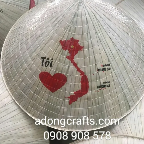 Nón lá In hình bản đồ Tôi Yêu Việt Nam