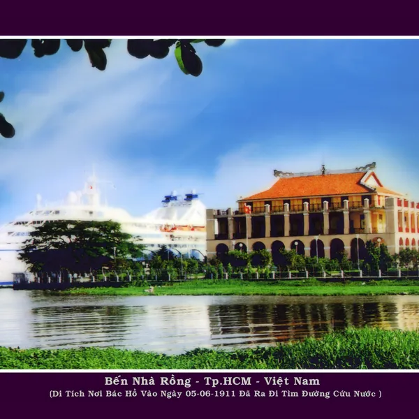 Ảnh giấy ép gỗ Bến Nhà Rồng