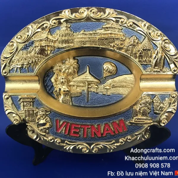 Tranh đĩa gạt tàn lưu niệm Việt Nam