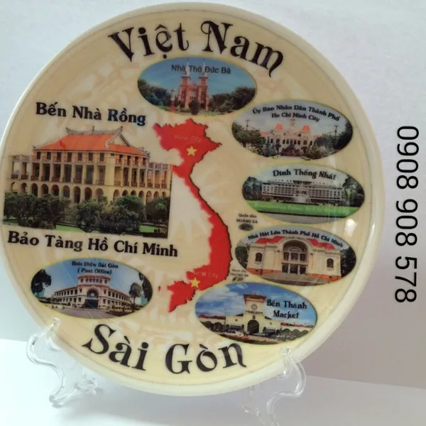 Tranh đĩa sứ phong cảnh