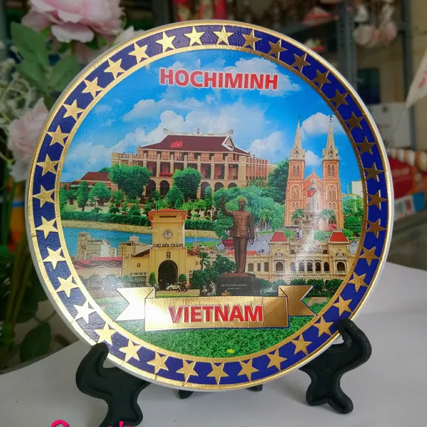 Tranh đĩa sứ quà tặng hình ảnh địa danh nổi tiếng Việt Nam