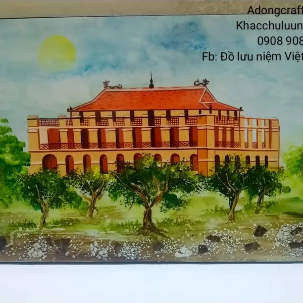Tranh sơn mài Bến Nhà Rồng