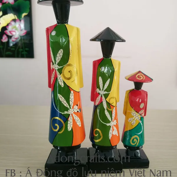 TƯỢNG CÔ GÁI VẼ SƠN MÀI VIỆT NAM - hay còn gọi Miss Việt - Miss Sài Gòn