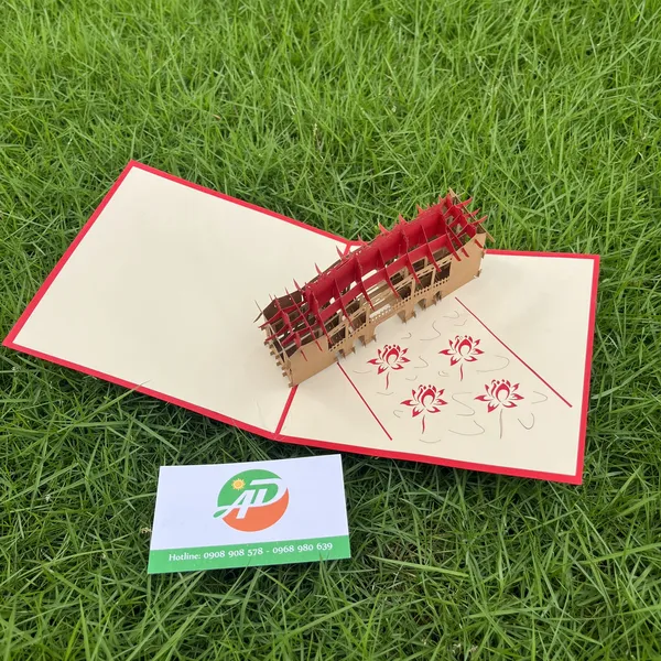 Thiệp 3D Dựng Giấy Nổi Địa Danh Bắc - Nam