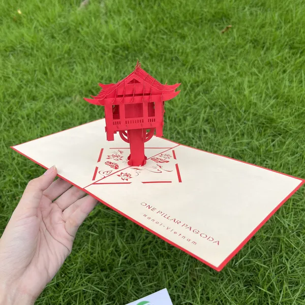 Thiệp 3D Dựng Giấy Nổi Địa Danh Bắc - Nam