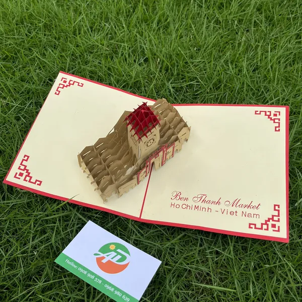 Thiệp 3D Dựng Giấy Nổi Địa Danh Bắc - Nam