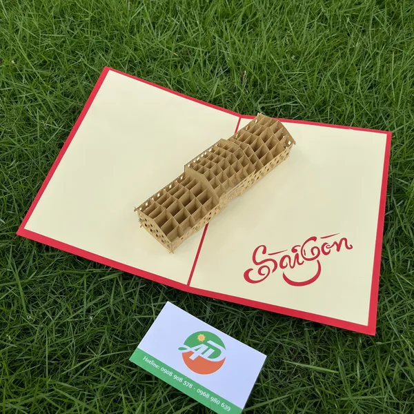 Thiệp 3D Dựng Giấy Nổi Địa Danh Bắc - Nam