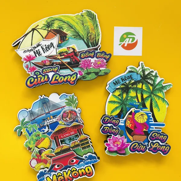 Magnet Gỗ Sông Mê Kông – Đồng Bằng Sông Cửu Long