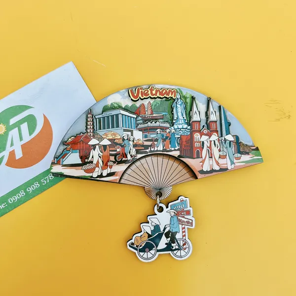 Magnet quạt gỗ Việt Nam