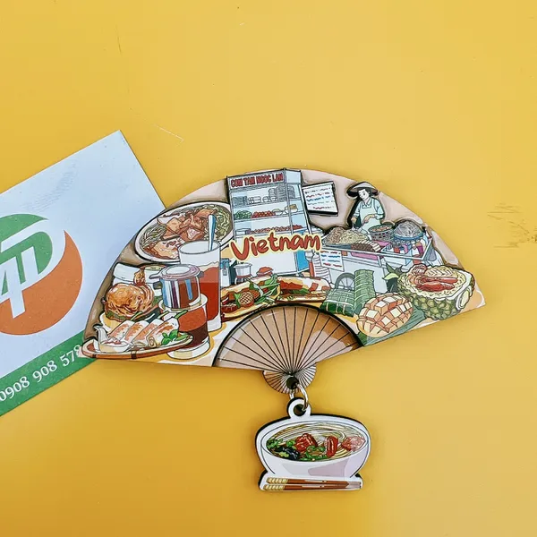 Magnet quạt gỗ Việt Nam