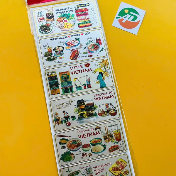 Magnet Hít Dẻo Vỉ 6 Ẩm Thực Việt Nam