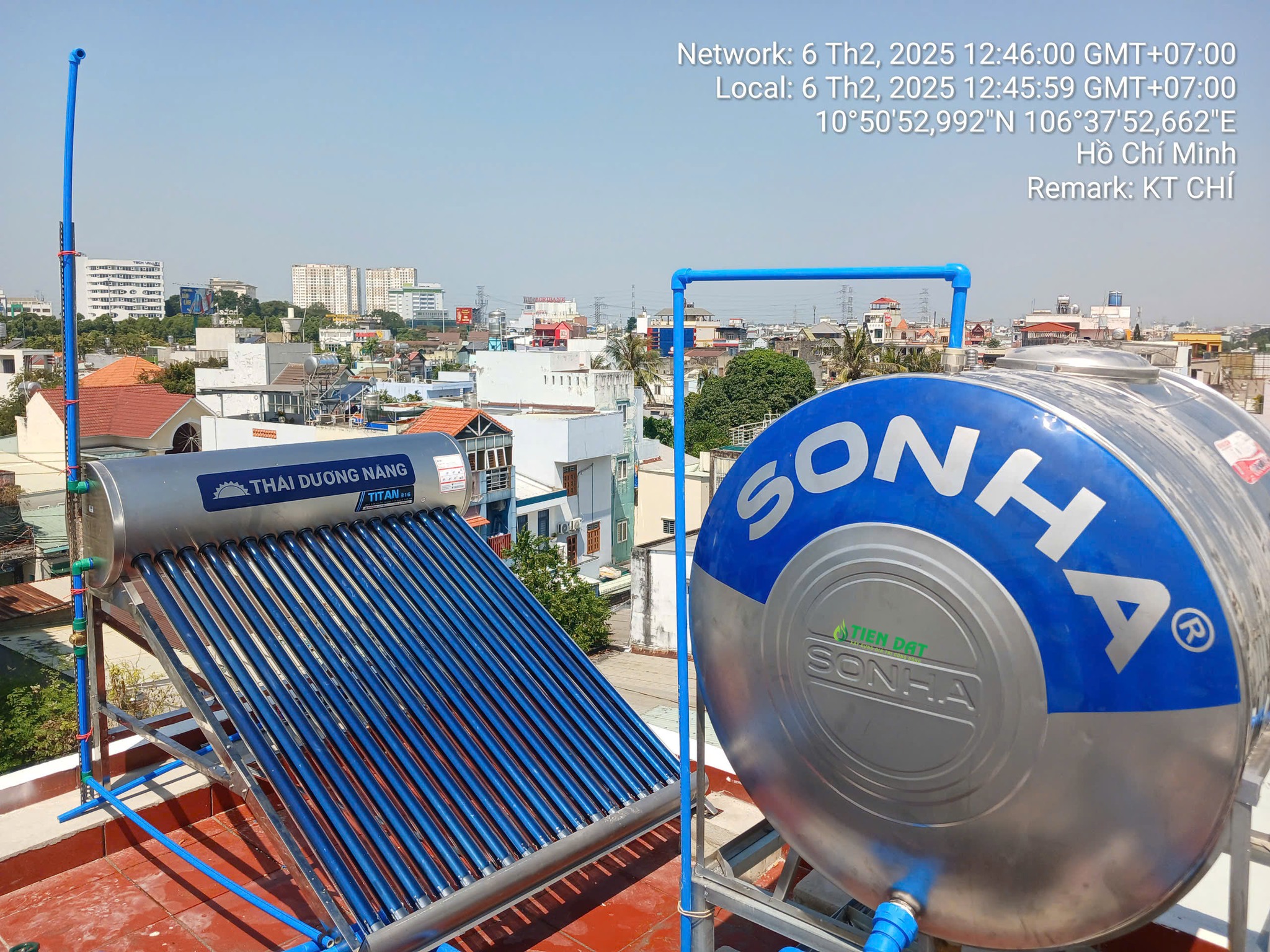 Máy nước nóng năng lượng mặt trời Sơn Hà Titan 220L F58 Máy nước nóng năng lượng mặt trời Sơn Hà Titan 220L F58