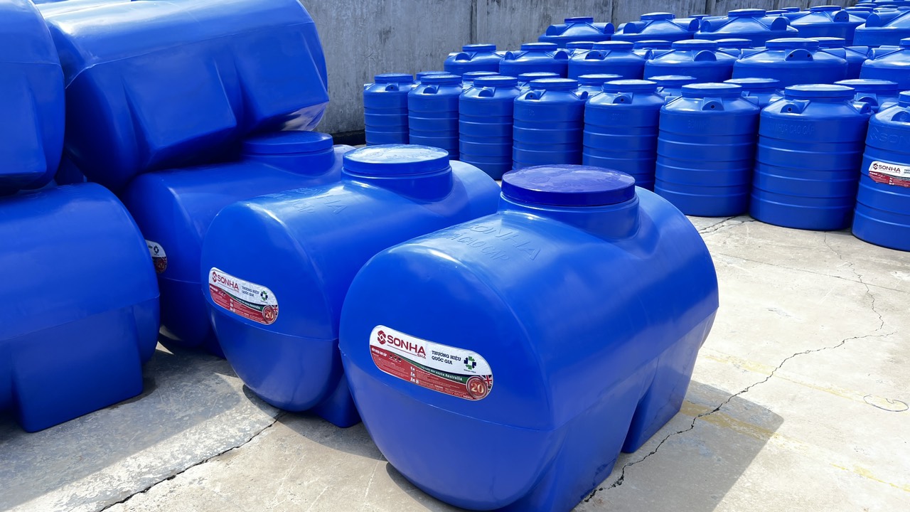 Bồn nước nhựa Sơn Hà 1500l ngang Bồn nước nhựa Sơn Hà 1500l ngang