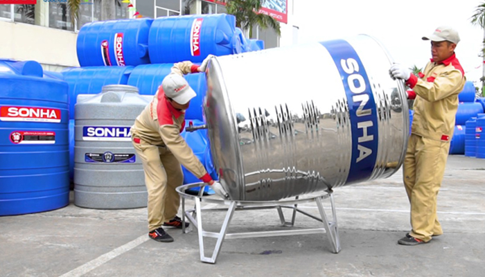 Bồn nước Sơn Hà 1000L ngang Bồn nước Sơn Hà 1000L ngang