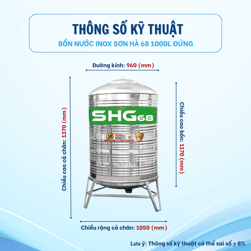 Video review bồn inox Sơn Hà 68 1000L Video review bồn inox Sơn Hà 68 1000L