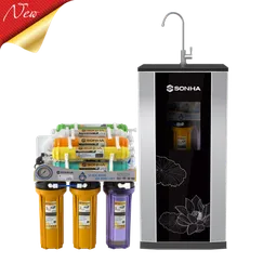 Máy lọc nước R.O 09 lõi vỏ tủ kính cường lực RO-B9