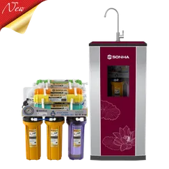 Máy lọc nước R.O 09 lõi vỏ tủ kính cường lực RO-R9