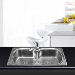 Chậu rửa Inox 201 Sơn hà SH2H-860S