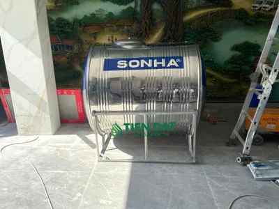Hình ảnh bồn nước Sơn Hà ứng dụng trong dự án xây dựng tại xã Hưng Long