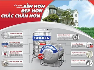Những ưu điểm vượt trội của bồn nước inox Sơn Hà
