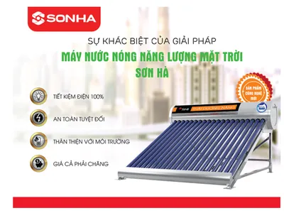 Các loại bình nước nóng năng lượng mặt trời Thái Dương Năng