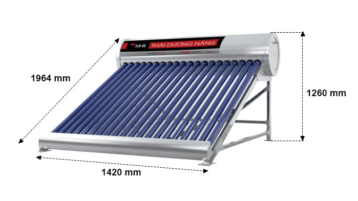 Thái dương năng Sơn Hà 180L Titan Thái dương năng Sơn Hà 180L Titan