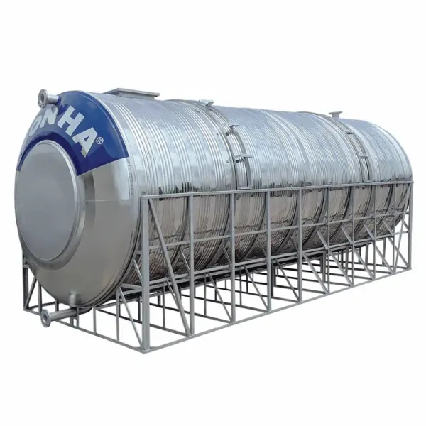 Bồn nước inox công nghiệp Sơn Hà 10000L nằm  