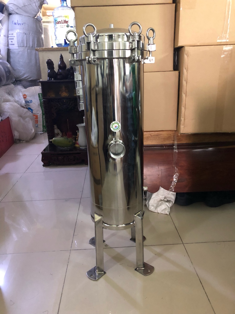 Bình lọc inox 7 lõi DOE 20 inch áp 10 bar