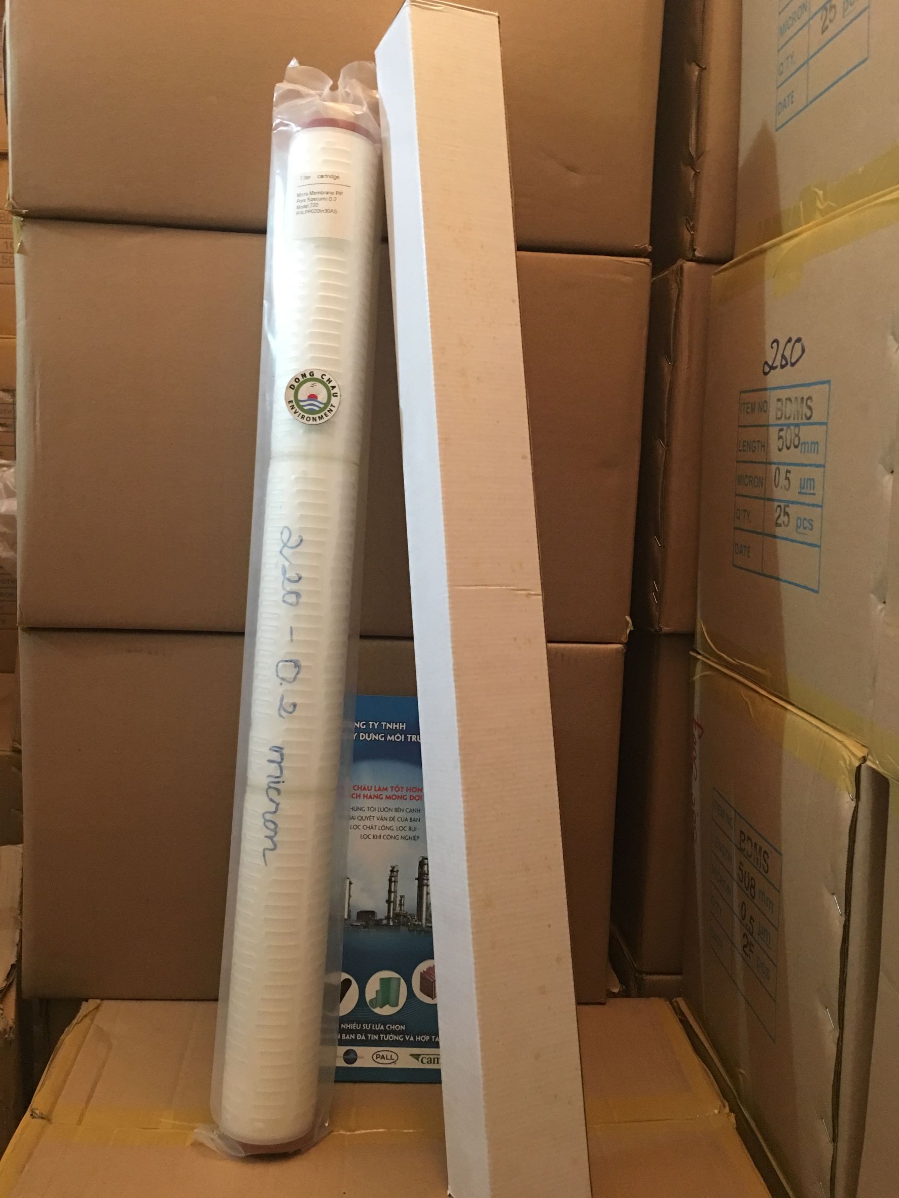 Lõi lọc giấy xếp 0.2 micron 30 inch oring 220