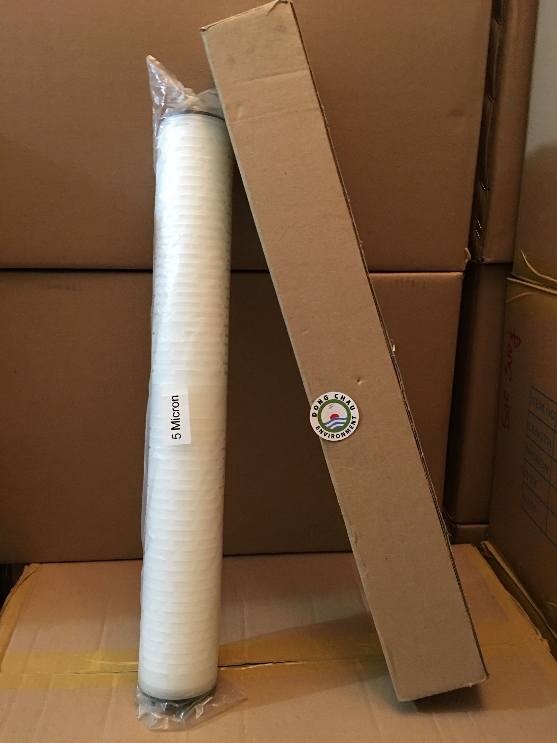 Lõi lọc giấy xếp 5 micron 20 inch DOE Clean Green