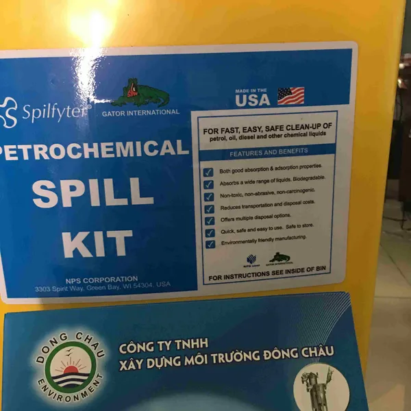 Bộ Kit ứng cứu nhanh tràn vãi dầu, axit 120L