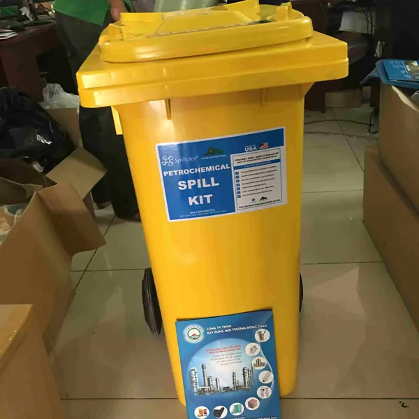 Bộ Kit ứng cứu nhanh tràn vãi dầu, axit 120L
