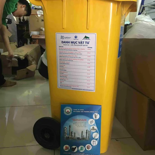 Bộ Kit ứng cứu nhanh tràn vãi dầu, axit 120L
