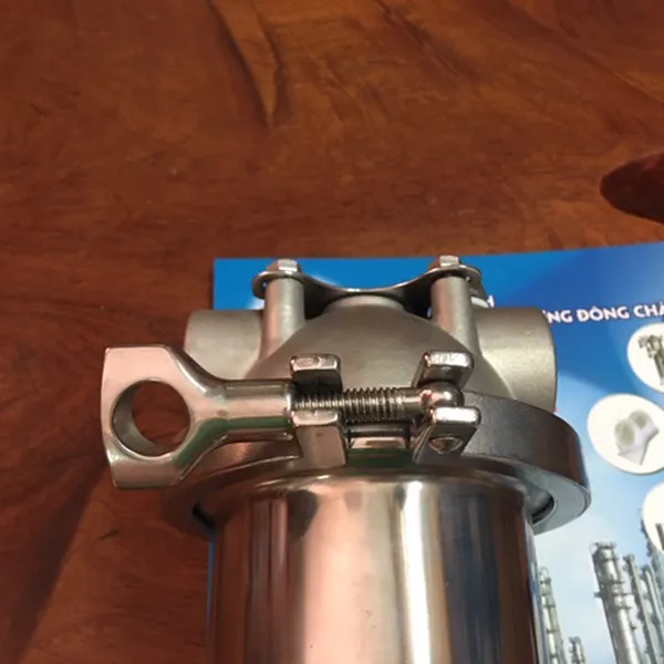 Cốc Lõi Lọc 10 Inch TQ, Clamp, Có Nút Xả Đáy