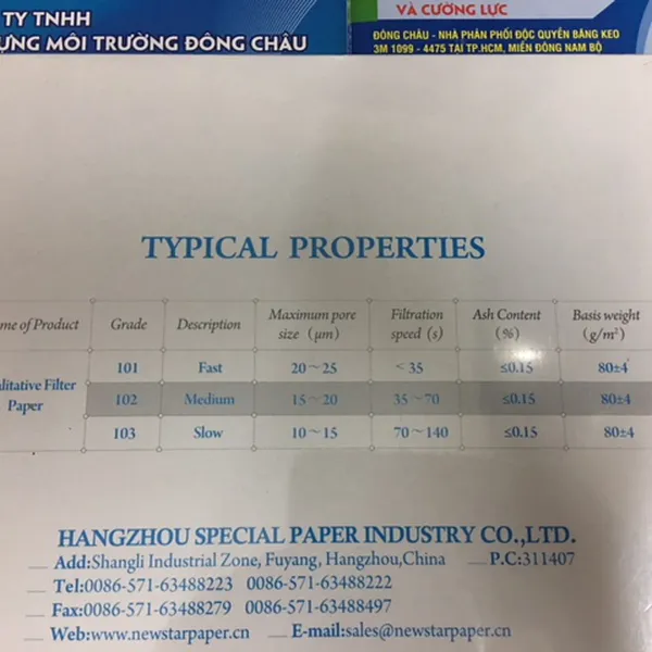 Giấy Lọc Phòng Thí Nghiệm Newstar 102 Đường Kính 90 Mm