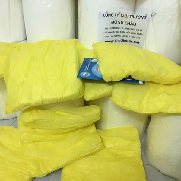 Gối Thấm Hút Thu Gom Hóa Chất Đổ Tràn TQ