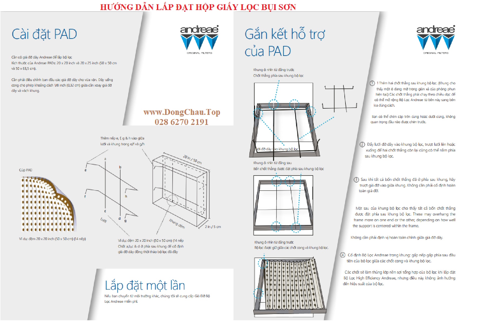 AF111 (Màu nâu) Andreae Giấy lọc bụi sơn khô 2 lớp