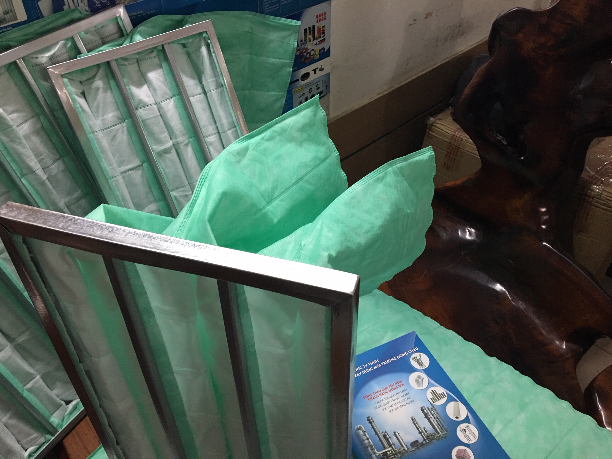 Khung Túi Lọc Bụi F6 Màu Xanh