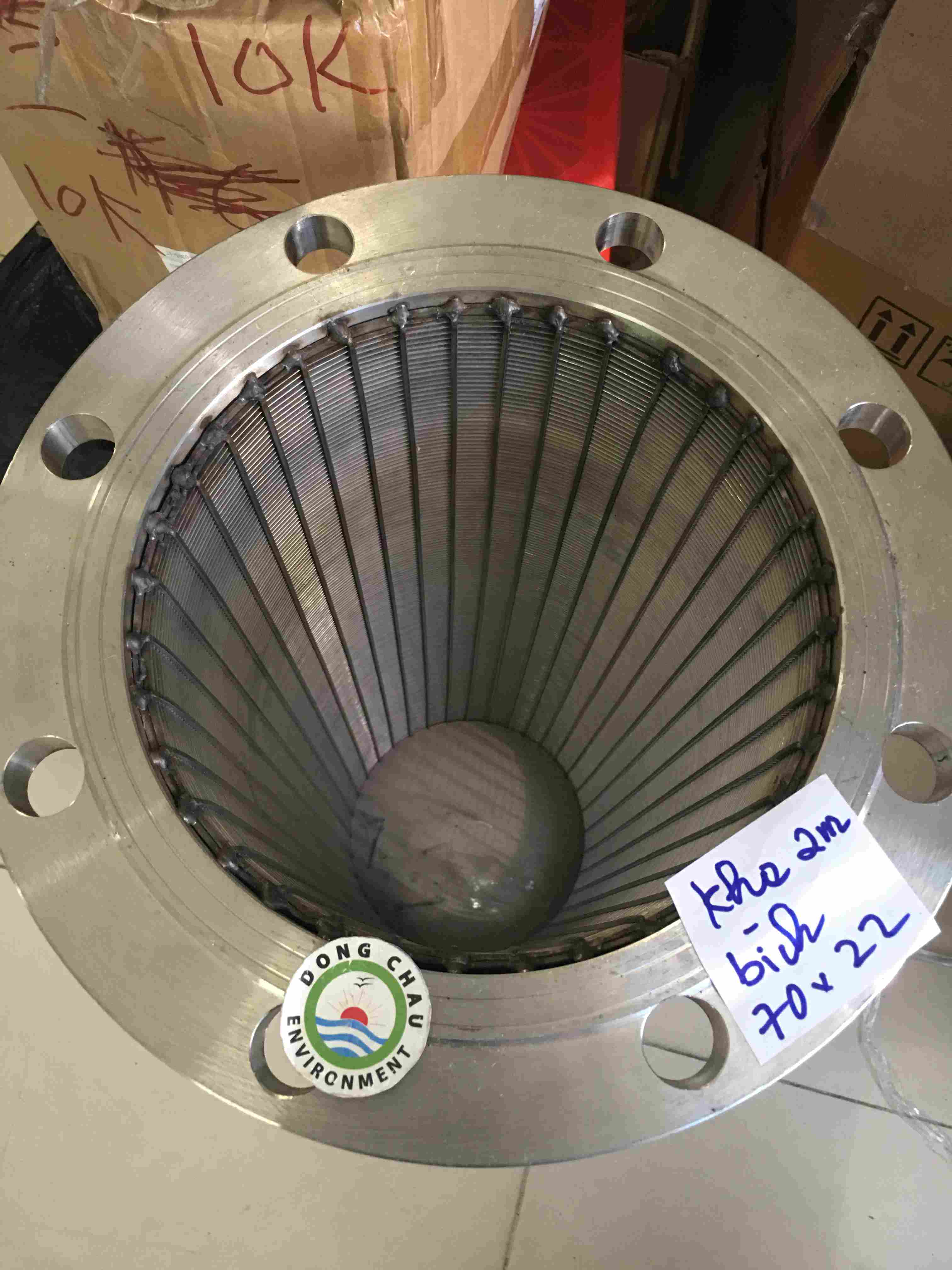 Ống Lọc Khe 2mm Mặt Bích Hai Đầu