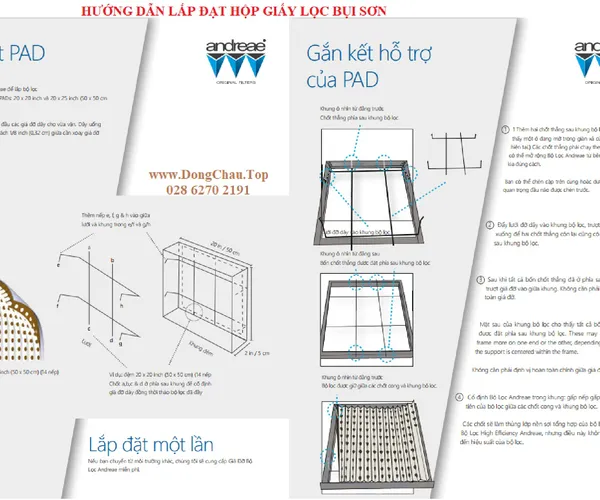 AF111 (Màu nâu) Andreae Giấy lọc bụi sơn khô 2 lớp