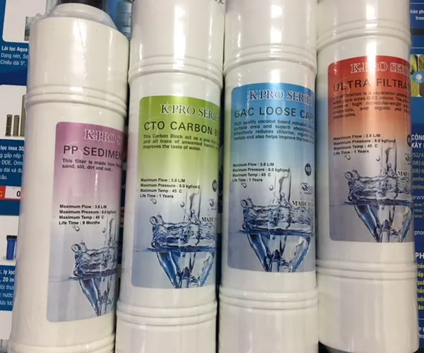 Bộ 4 Lõi Lọc Hàn Quốc Cho Máy Lọc Nước Nóng Lạnh